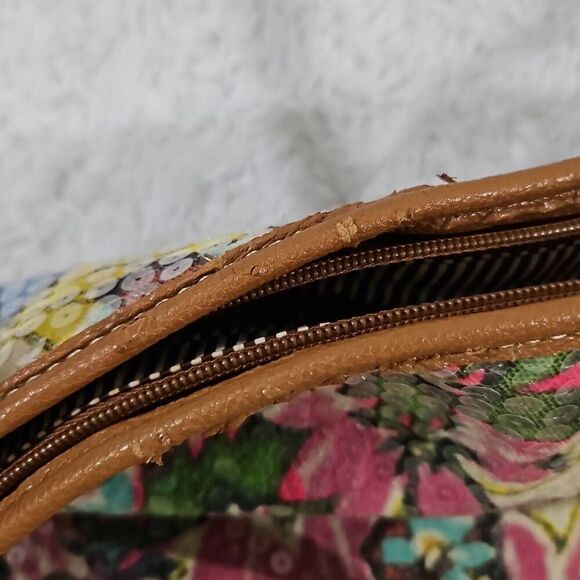 Nine West sequin tote multi color floral with clear sequins bobo chic summer - Picture 4 of 13